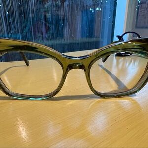 Kirk&Kirk Jupiter olive green cateye glasses frames